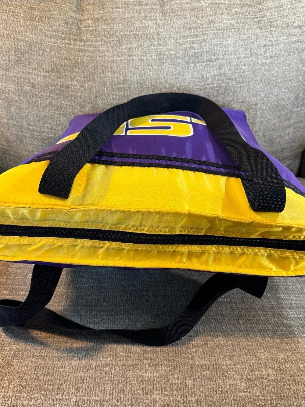 LSU Tigers insulated thermal tote bag, purple/gold Louisiana State University
